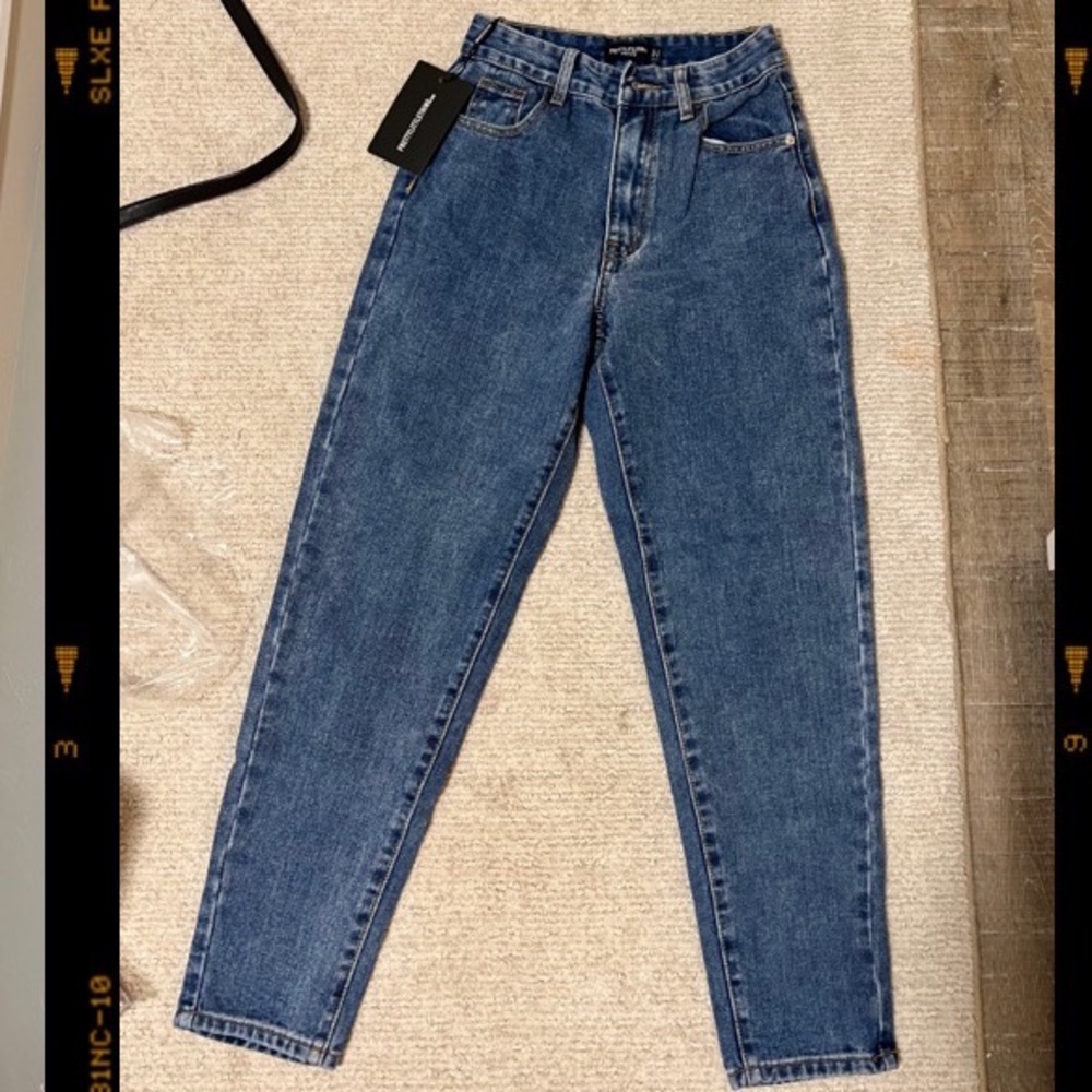 Petite Mid Wash Mom Jeans